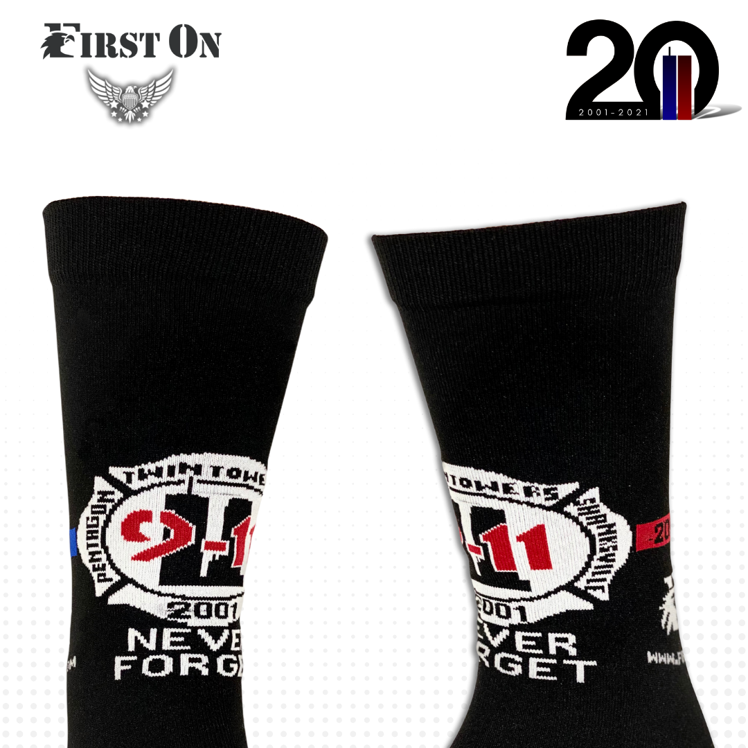 "Never Forget 9/11" Crew Sock