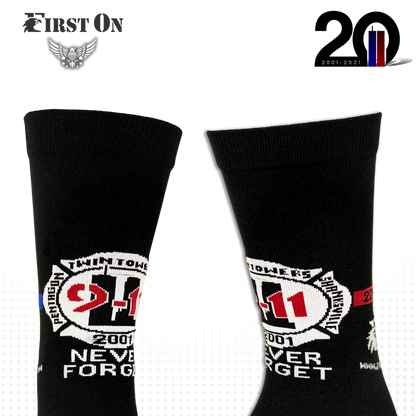 "Never Forget 9/11" Crew Sock