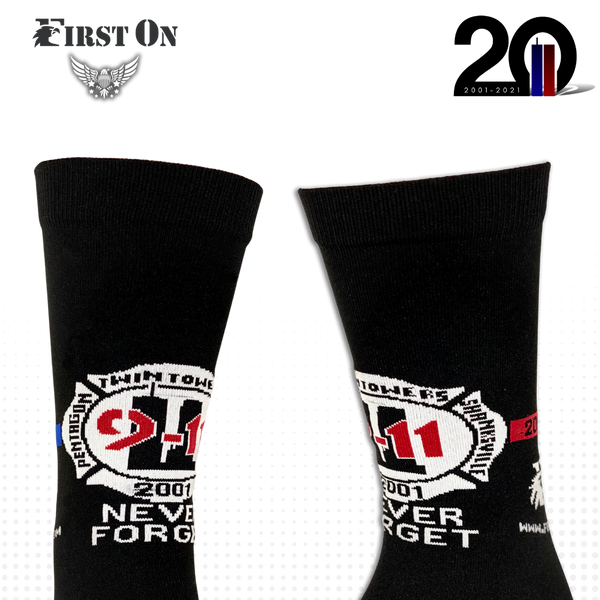 "Never Forget 9/11" Crew Sock