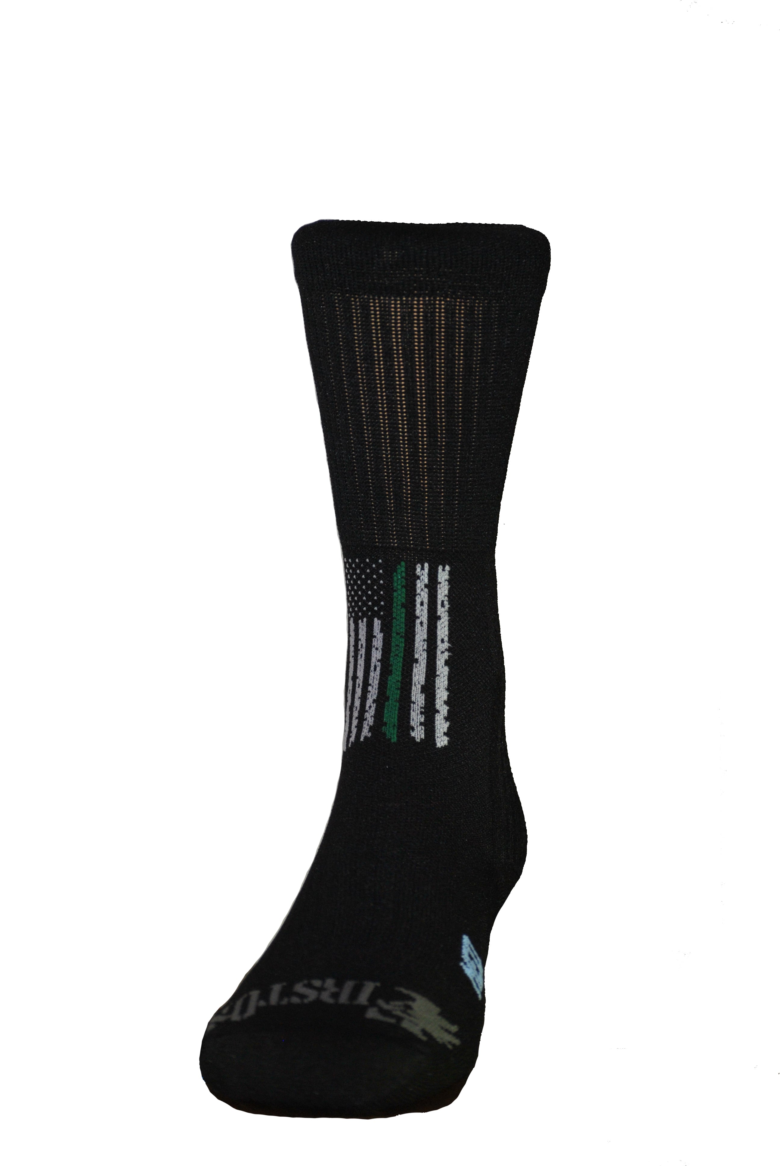Thin Green Line Crew Sock — Honor Military & Federal Agents | FirstOn Socks