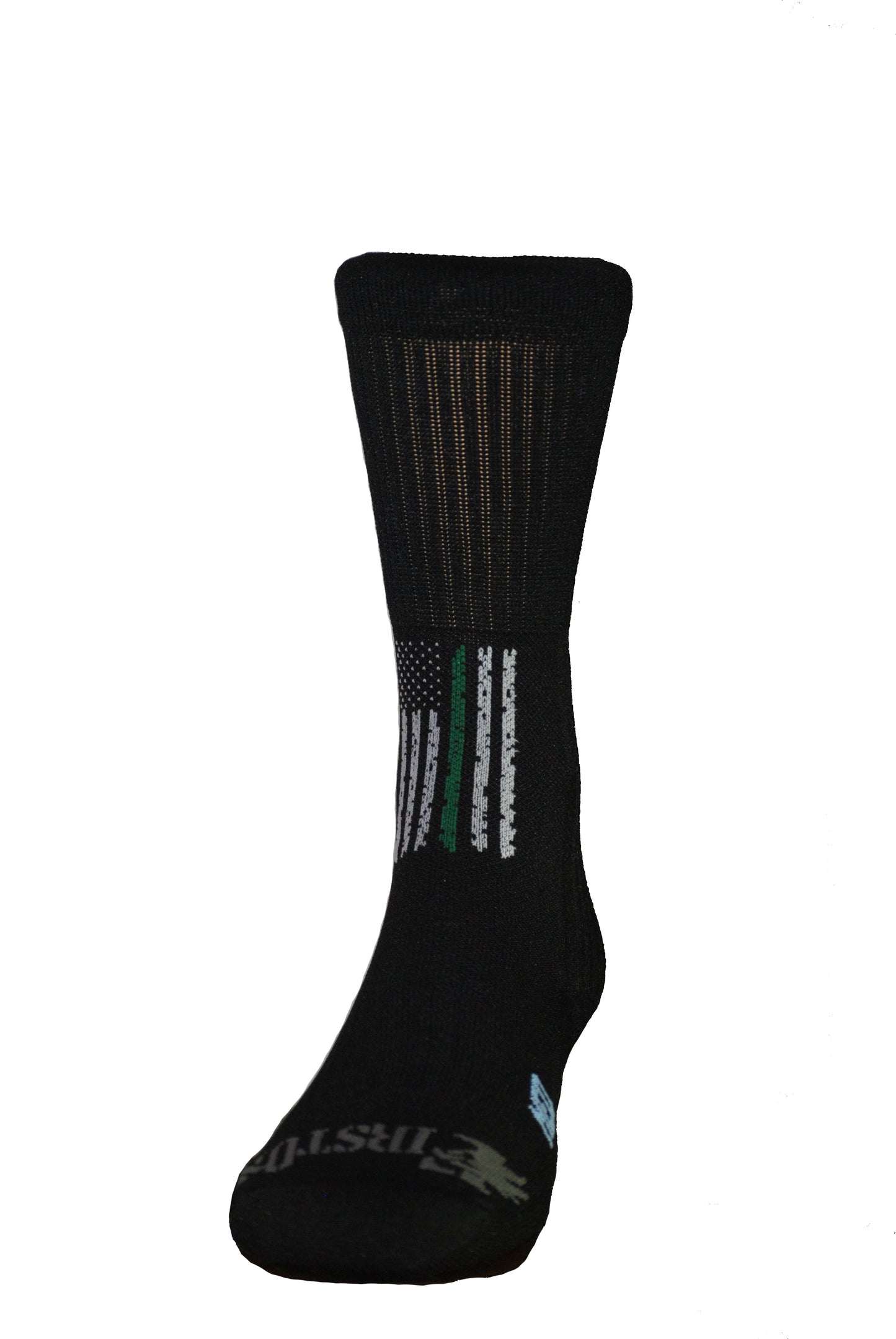 Thin Green Line Crew Sock