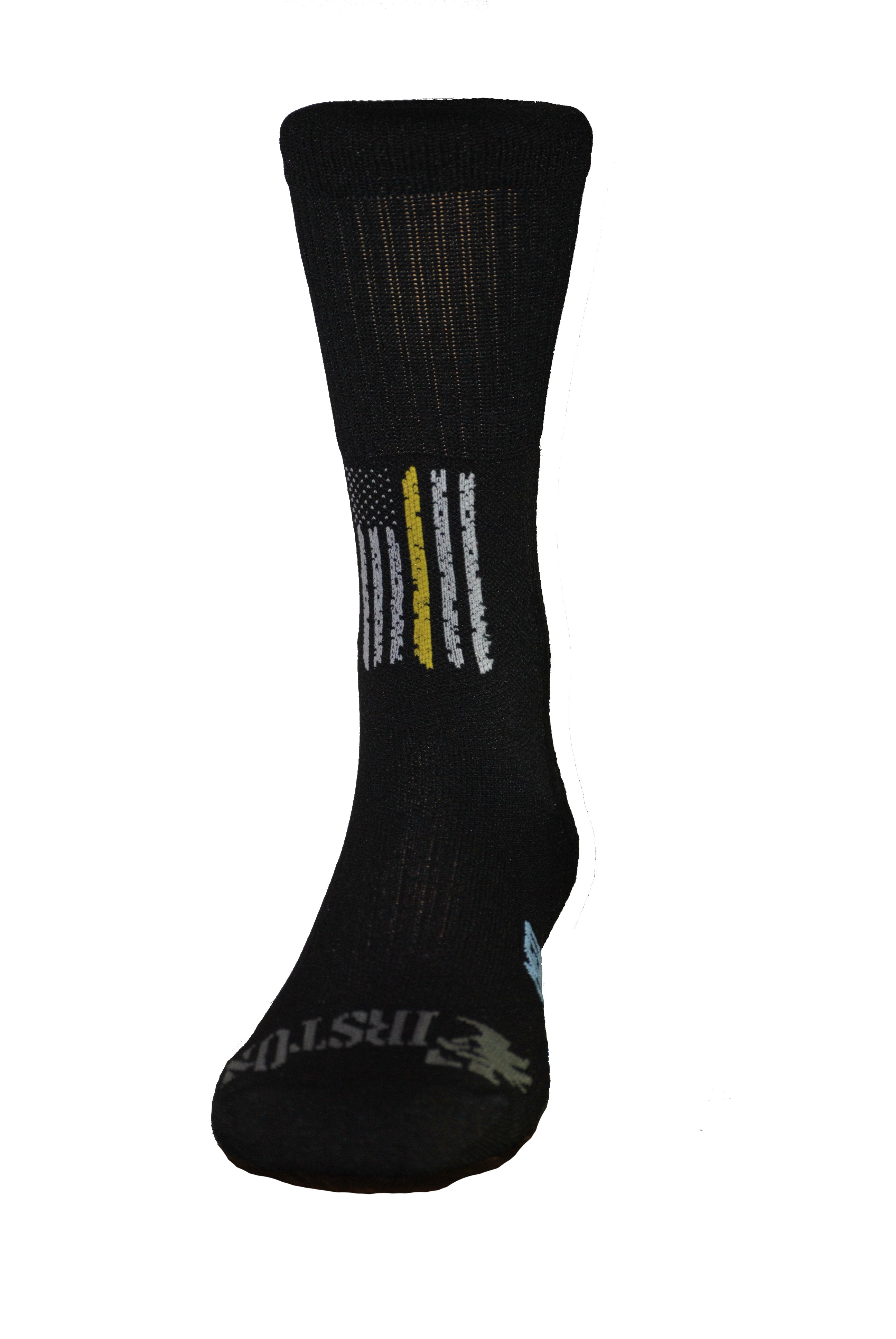 Thin Yellow Line Crew Sock – FirstOn Socks